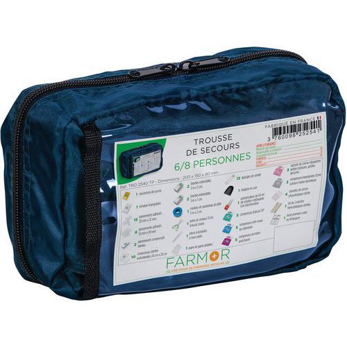 Trousse de secours 8 personnes - FARMOR