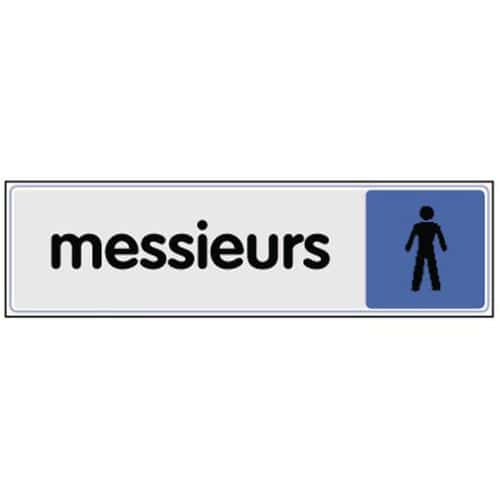 Panneau de signalisation en plexiglas - Toilettes hommes