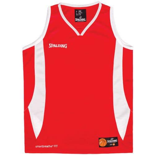 Maillot basket enfant - Spalding - Jam rouge blanc