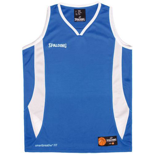 Maillot basket enfant - Spalding - Jam bleu royal blanc