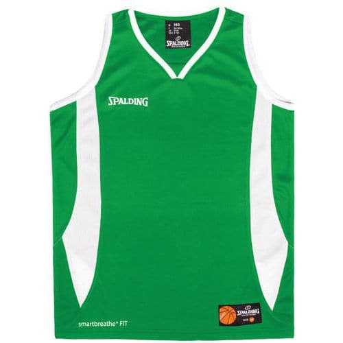 Maillot basket enfant - Spalding - Jam vert blanc