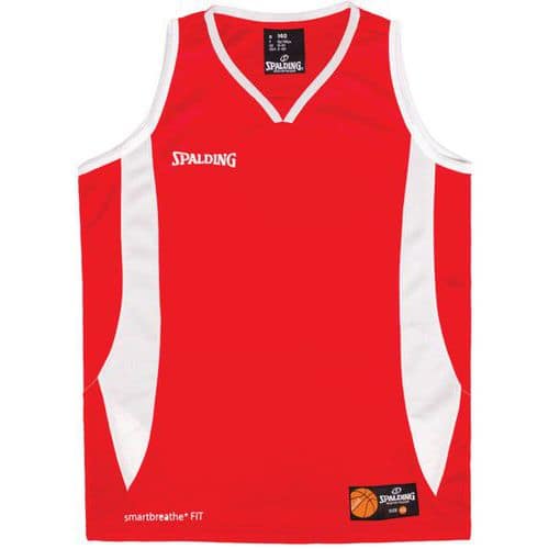 Maillot basket femme - Spalding - Jam rouge blanc