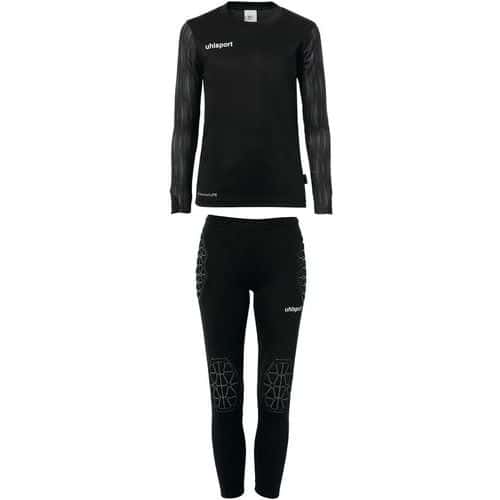 Set maillot et pantalon gardien de foot Enfant - Uhlsport - Reaction Noir