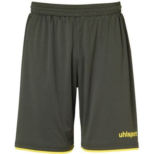 Short Club Enfant - Uhlsport - Kaki/Jaune Fluo