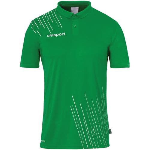 Polo polycoton - Uhlsport - Score 26 Vert/Blanc