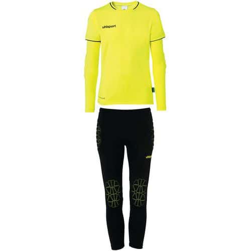 Set maillot et pantalon gardien de foot Enfant Uhlsport Save Jaune Fluo/Noir