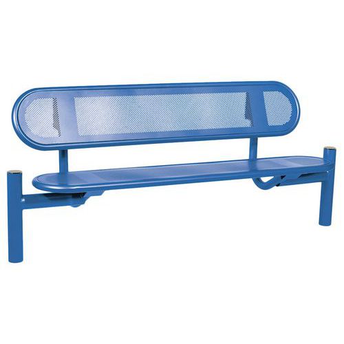 Banc Estoril 1.80 m acier pommeau inox brossé - Procity