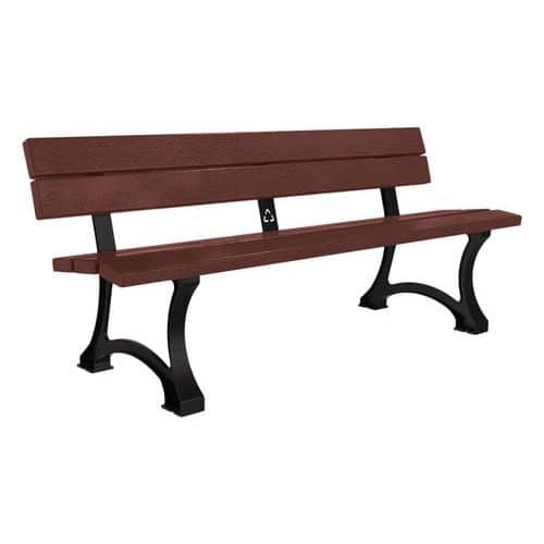 Banc Mora 1.80 m acier/plastique recyclé - Procity