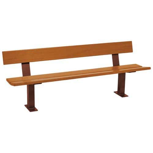 Banc Pagode 2 m acier et bois - Procity