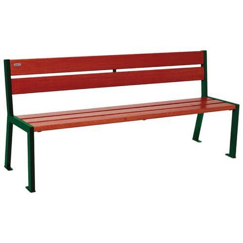 Banc Silaos 5 lames acier/bois - Procity