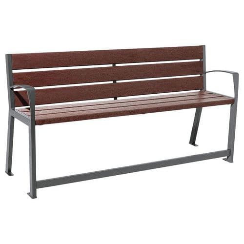 Banc Silaos Sénior 1.80 m acier/plastique recyclé - Procity