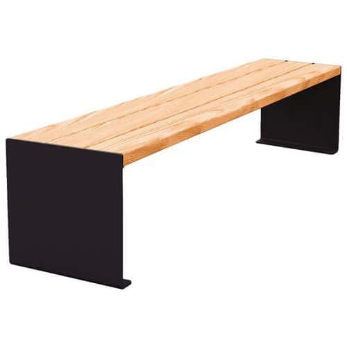 Banquette Kub acier/bois - Procity