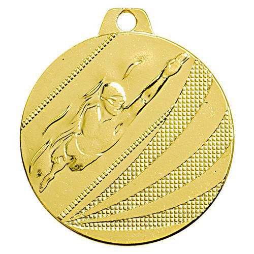 Médaille - natation - or - 40 mm