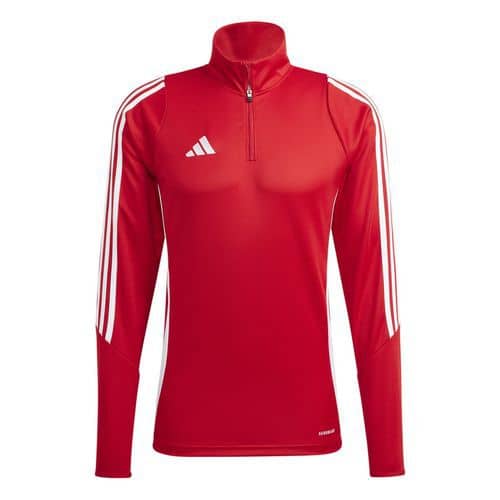 Sweat 1/2 zip d'entraînement Tiro 24 Rouge Adidas