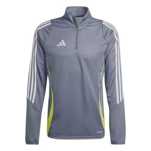 Sweat 1/2 zip d'entraînement Tiro 24 Gris/jaune Adidas