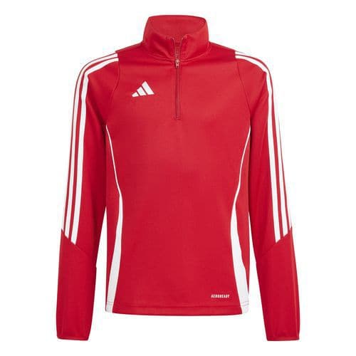 Sweat 1/2 zip d'entraînement enfant Tiro 24 Rouge Adidas