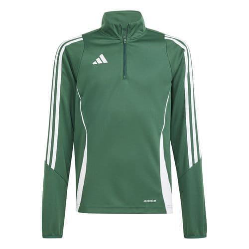 Sweat 1/2 zip d'entraînement enfant Tiro 24 Vert Adidas