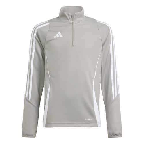 Sweat 1/2 zip d'entraînement enfant Tiro 24 Gris Adidas