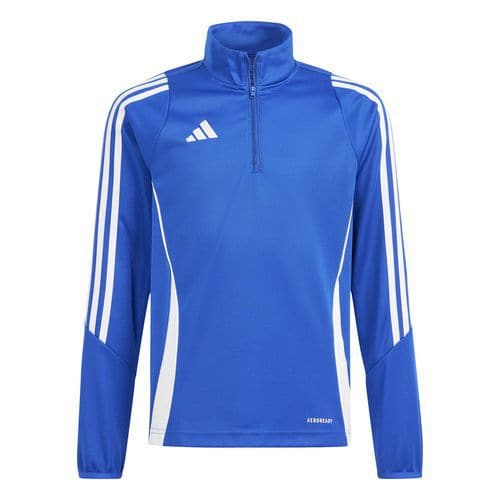 Sweat 1/2 zip d'entraînement enfant Tiro 24 Bleu Adidas