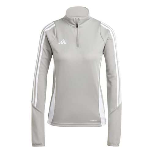 Sweat 1/2 zip d'entraînement femme Tiro 24 Gris Adidas