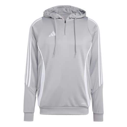 Sweat à capuche 1/2 zip Tiro 24 Gris Adidas