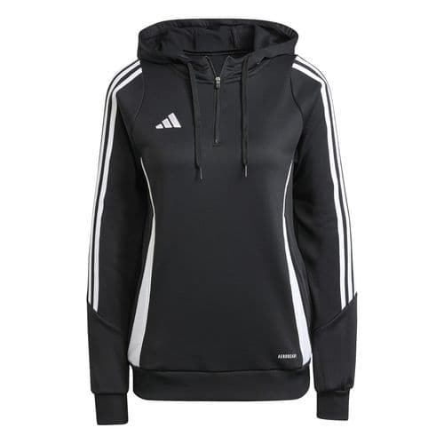 Sweat à capuche 1/2 zip femme Tiro 24 Noir Adidas