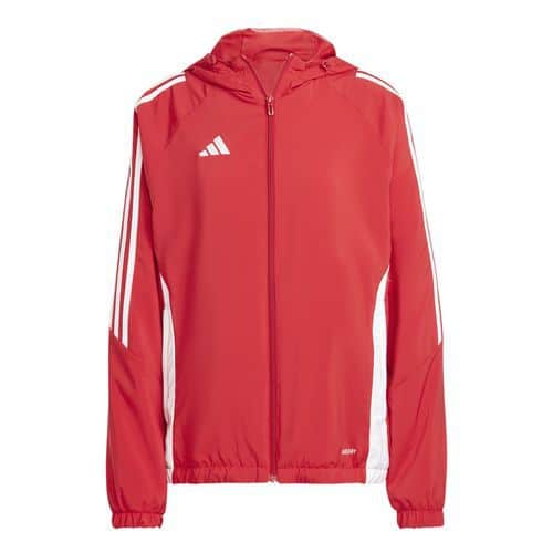 Veste de survêtement à capuche femme Tiro 24 Rouge Adidas