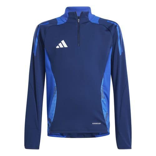 Sweat 1/2 zip d'entraînement enfant Tiro 24 compétition Bleu foncé Adidas