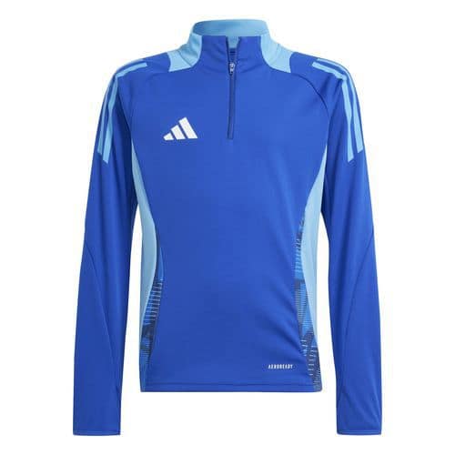 Sweat 1/2 zip d'entraînement enfant Tiro 24 compétition Bleu Adidas