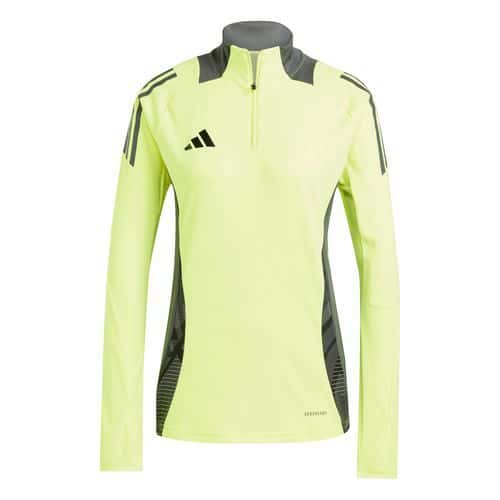 Sweat 1/2 zip d'entraînement femme Tiro 24 compétition Jaune Adidas