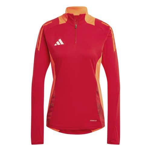 Sweat 1/2 zip d'entraînement femme Tiro 24 compétition Rouge Adidas