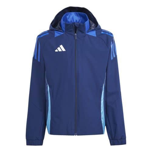 Veste à capuche enfant Tiro 24 compétition Bleu foncé Adidas