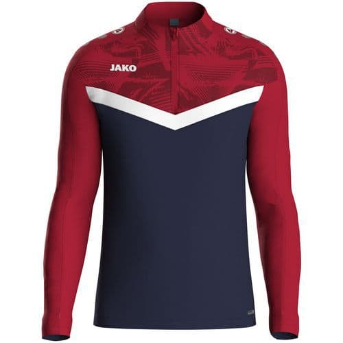 Sweat 1/2 zip Iconic bleu/rouge Jako