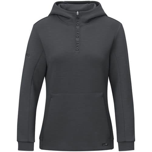 Sweat à capuche femme Pro Casual gris Jako