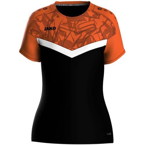 T-shirt de sport femme Iconic noir/orange Jako