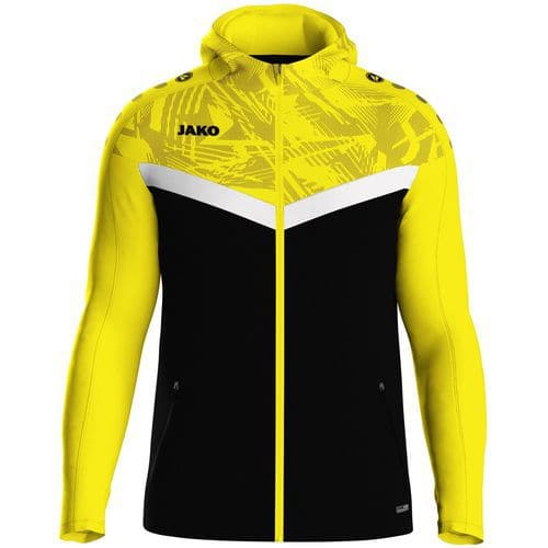 Veste à capuche enfant Iconic noir/jaune Jako