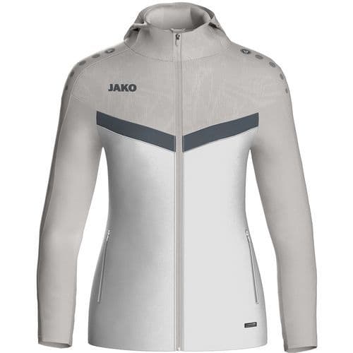 Veste à capuche femme Iconic blanc/gris Jako