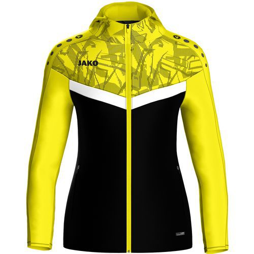 Veste à capuche femme Iconic noir/jaune Jako