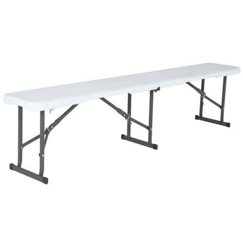 Banc pliant piètement métal assise polyéthylène HD Leisure N Pleasure