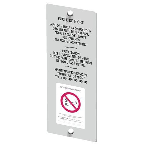 Panneaux d'information et interdiction de fumer mural