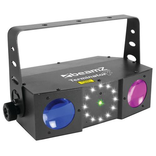 Terminator IV Double Moon LED avec laser et stroboscope Beamz