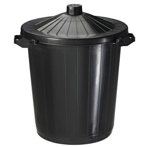 Lot de 6 poubelles de rue a poser reglisse - 80l - noir Rossignol Pro