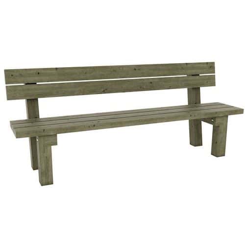 Banc Royan L 200 x 60 H 80 cm pin traité Mobextan