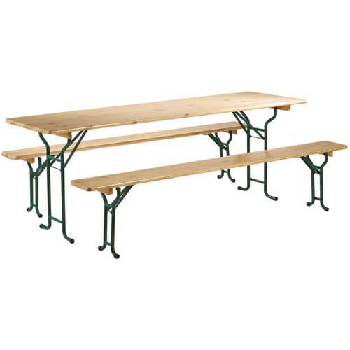 Pack Konvivial table + 2 bancs Leisure N Pleasure