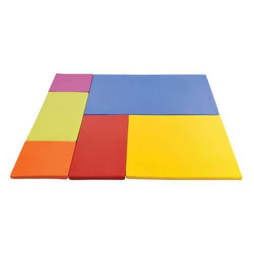 Kit de 6 tapis Basics multicolores