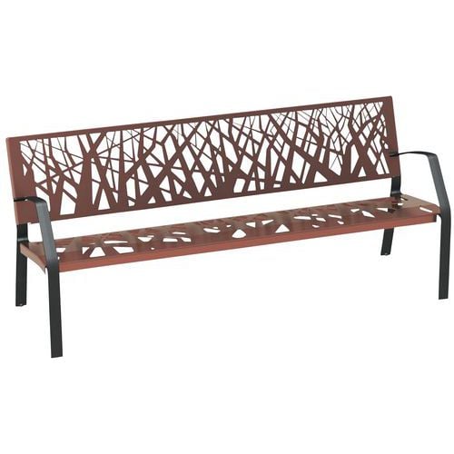 Banc Lagupie acier marron