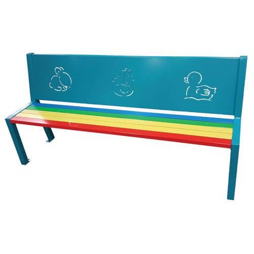 Banc enfant pour école papayer