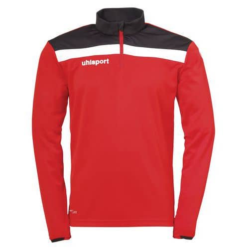 Sweat zippé 1/4 Offense 23 - Rouge - Uhlsport