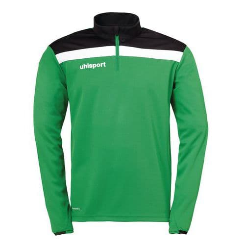 Sweat zippé 1/4 Offense 23 - Vert - Uhlsport