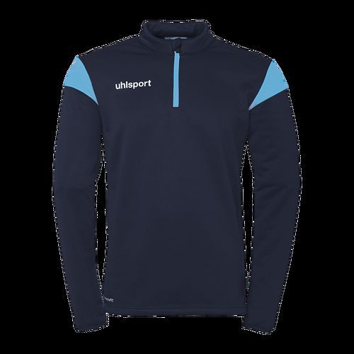 Sweat zippé 1/4 Squad 27 - Bleu foncé/ciel - Uhlsport